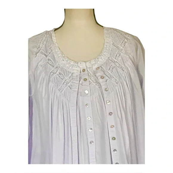VTG. Eileen West Moonlight Sonata Pale Lavender Long Nightgown & Robe. PS. - Picture 6 of 16